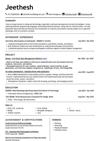 Resume Preview